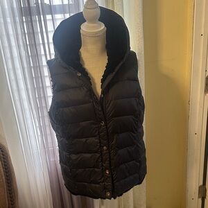 Charter Club Black Quilted Vest